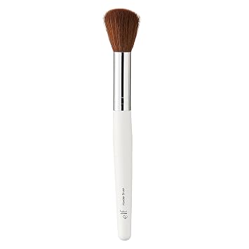 e.l.f. – Brocha para polvos, Paquete de 1, Blanco
