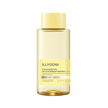 Illiyoon Fresh Moisture - Desmaquillante de labios y ojos, removedor de maquillaje impermeable instantáneo y suave, no graso con extracto de yuzu fermentado naturalmente, sin fragancia ni parabenos, 0.14 onzas líquidas (10.1 fl oz)