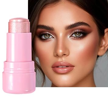 Palillo iluminador de gelatina, palitos brillantes para la cara con acabado radiante acuoso, fácil de mezclar y de larga duración, resaltador en crema multiusos maquillaje 6 colores