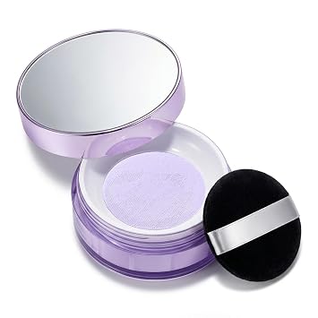 Erinde Polvo fijador de agua, polvo suelto translúcido a base de agua, acabado mate hidratante, difumina las imperfecciones y establece el maquillaje, polvos fijadores ligeros e impermeables