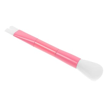 Beaupretty Cepillo de contorno de nariz en forma de U de doble punta para maquillaje líquido de base y polvo, cepillo de rubor de tamaño de viaje para resaltar puente de nariz alta y aplicación de
