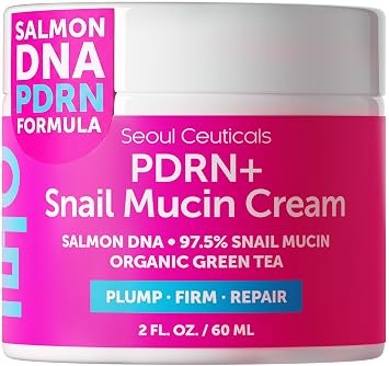 SeoulCeuticals Korean PDRN Salmon DNA Snail Mucin Face Cream Moisturizer
