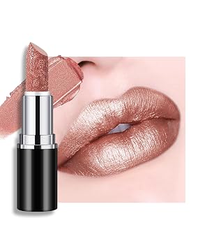 Lápiz labial metálico brillante, lápiz labial de terciopelo tallado en nude, brillo de tinte de labios de larga duración, tinte de labios cremoso brillante no pegajoso, maquillaje de labios