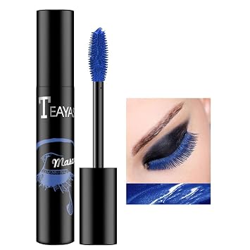 AKARY Rímel impermeable colorido de colores para pestañas, extensiones de pestañas negras para pestañas de larga duración, a prueba de manchas, encantador rímel voluminoso para mujeres, maquillaje