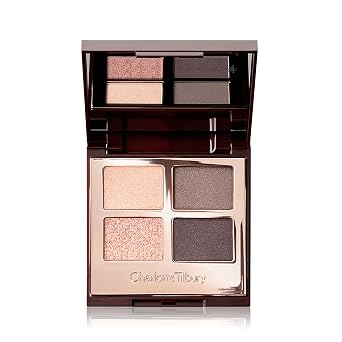 Charlotte Tilbury Paleta de Sombras de Ojos de Lujo - Sombra de Ojos Shimmer, Metálica y Mate Satinado Cuádruple con una Rica Fórmula en Polvo - Incluye 4 Tonos Complementarios