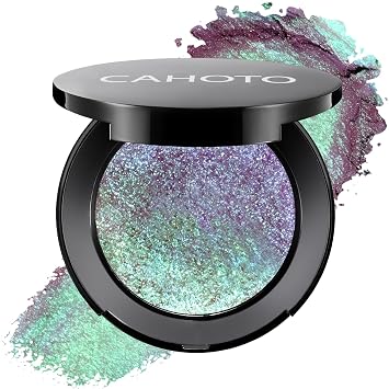 Plum Teal Chameleon Sombra de ojos Duochrome Paleta individual con espejo