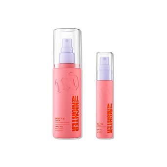 Urban Decay All Nighter Setting Spray Duo Bundle - Tamaño completo (4 onzas líquidas) y tamaño de viaje (1 onza líquida) - Acabado mate - Spray fijador de maquillaje impermeable, a prueba de manchas, resistente a la transferencia - Juego de imprimación de