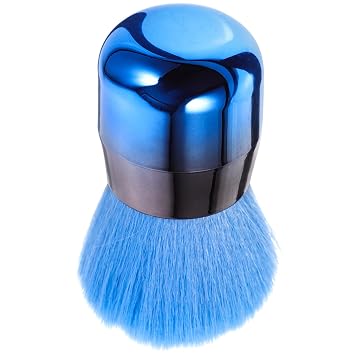 FRCOLOR Aplicador de polvo de sombreado, cepillo de maquillaje, cabeza de hongo, cerdas suaves, aplicador de rubor verde para contorno y ajuste de polvo facial
