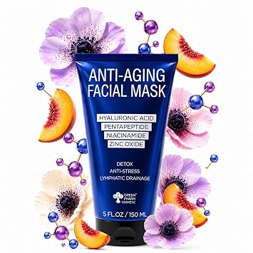 Ice Sculpt - Máscara antienvejecimiento con niacinamida y óxido de zinc para control del acné, elevación instantánea, mascarilla reafirmante para arrugas, 5.1 fl oz de suministro para 3 meses