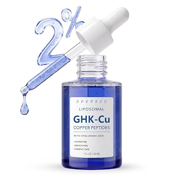 Suero de péptidos de cobre para la cara con liposomal 2% GHK-Cu, ácido