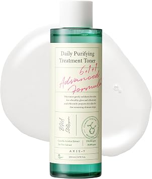 AXIS-Y Tónico de tratamiento purificador diario con ácido salicílico y centella asiática, minimizador de poros, control de aceite y tratamiento de imperfecciones, exfoliante facial, tónico vegano coreano para el cuidado de la piel BHA (6.76 onzas líquidas)
