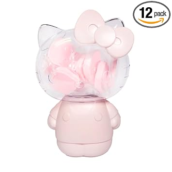 Impressions Vanity Hello Kitty - Juego de 12 esponjas de maquillaje con contenedor, sin látex, aplicador de esponjas faciales para aplicación de belleza, polvo, crema, corrector