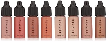 TEMPTU Perfect Canvas Airbrush Blush & Highlighter Starter Set: maquillaje de larga duración, fórmula para todo tipo de piel | Incluye 4 rubores y 4 resaltadores