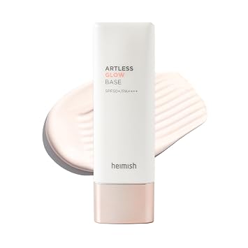 HEIMISH Artless Glow Base coreana base para rostro con SPF 50+ PA ++++, base de maquillaje, iluminador, ligero, no grasoso, hidratante, acabado brillante, belleza coreana para el cuidado de la piel