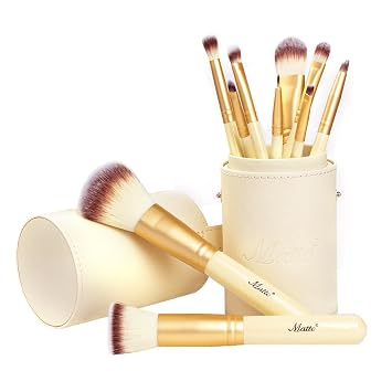 Matto Juego de brochas de maquillaje de 10 piezas con soporte para