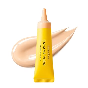shaishaishai BANANA PDRN Conceal - Crema hidratante para debajo de los ojos y cobertura de círculos oscuros, fórmula avanzada con PDRN + ectoína, antiadherente, cuidado de la piel coreano, 0.52 onzas