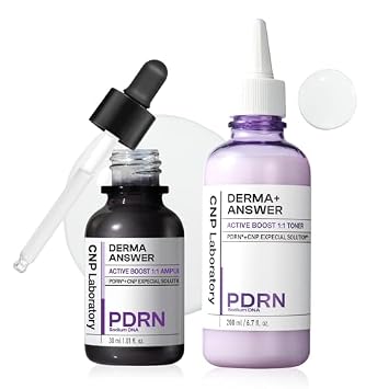 CNP PDRN Active Boost Duo - Tóner y suero lechoso de ADN de salmón para cara, refuerzo antienvejecimiento, reparación de barrera cutánea, cuidado de la piel coreano