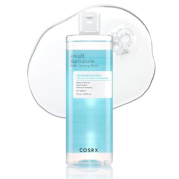 COSRX Agua Micelar Limpiadora de Niacinamida de pH Bajo para Lavado Facial Diario Suave para Piel Sensible, Control de Sebum, Cuidado de la Piel Coreano (400ml/13.52fl.oz)