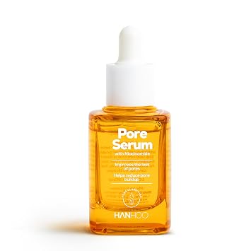Hanhoo Suero de poros con niacinamida, 1.01 onzas líquidas, con niacinamida, ácido salicílico y ácido glicólico, exfolia suavemente, limpia los poros obstruidos, minimiza los poros dilatados, cuidado de la piel coreano