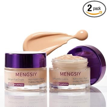 Crema de ojos con calcio oscuro, colágeno y niacinamida, crema de ojos coreana antienvejecimiento, reduce bolsas y líneas finas, desvanece las ojeras, reafirma la flacidez de la piel, tono uniforme de