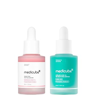 medicube Viral Glow & Calm Serum Duo, PDRN Peptide & Suero de Ácido Azelaico, Cuidado de la Piel Coreano