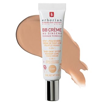 Erborian BB Crema Matte Beauty Balm SPF 20, Cuidado de la piel coreana para unificar el tono Maquillaje híbrido, hidrata y oculta, cobertura acumulable, acabado natural
