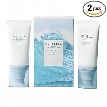 Centella Hyalu-Cica Water-Fit - Suero solar UV, protector solar coreano SPF 50, protector solar Centella, artículos esenciales de viaje, protector solar con ácido hialurónico, sin yeso blanco, cuidado