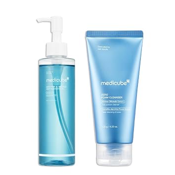 medicube - Aceite limpiador de poros cero, limpiador de espuma cero