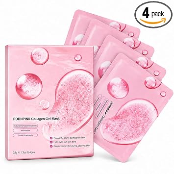 PDRN - Mascarilla facial con ADN de salmón, mascarilla de hidrogel inspirada en el cuidado de la piel coreano, colágeno, niacinamida y ácido hialurónico, mascarilla hidratante para piel reafirmante