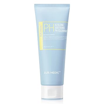 SUR.MEDIC+ Azulene - Limpiador calmante de pH 5.07 oz / 5.1 fl oz, hipoalergénico, piel sensible, suave, hidratante, centella, cuidado de la piel coreano