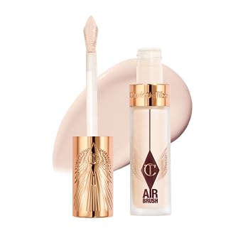 Charlotte Tilbury AIRbrush Corrector de desenfoque impecable – Corrector para ojeras, manchas y más – Hidratante, cobertura completa con un acabado mate natural