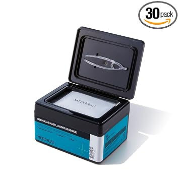 MEDIHEAL Madecassoside Derma 365 - Máscara facial diaria (30 EA) para el
