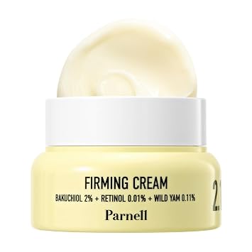 Parnell Bakuchiol Retinol Wild Yam Cream | Hidratante para el cuidado de los poros para apoyo de elasticidad y aspecto juvenil | Retinol dual K-Beauty (1.69 onzas líquidas)
