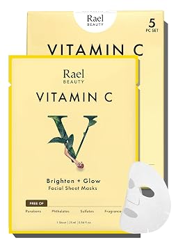 Rael Vita Bright - Mascarilla facial con vitamina C, antioxidante para