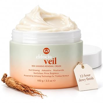 Crema de noche de ginseng rojo coreano, hidratante facial para mujeres con 2% de niacinamida, complejo de 5 péptidos y ácido hialurónico, crema hidratante para renovar la piel de vidrio