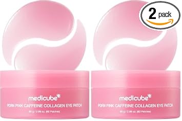 medicube Eye Patch PDRN Caffeine Collagen - Parches de gel reafirmantes, 30 pares (paquete de 2)