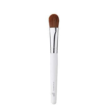 e.l.f. Brocha de base, brocha de maquillaje de cara cónica para un acabado impecable, ultra suave y sin poros, para fórmulas en crema o líquidas, vegano y libre de crueldad animal