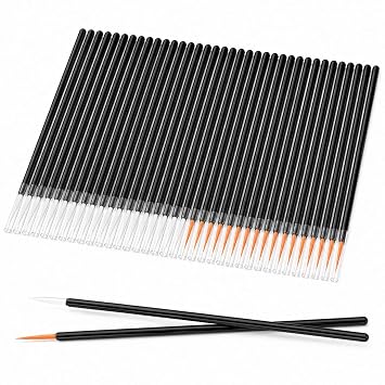 Disposable Eyeliner Brushes 100 Pack, 50 White+50 Brown Eye Liner Brush