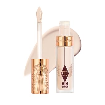 Charlotte Tilbury AIRbrush Corrector de desenfoque impecable – Corrector para ojeras, manchas y más – Hidratante, cobertura completa con un acabado mate natural