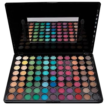 ForPro Professional Collection Bebeautiful - Sombra de ojos de maquillaje profesional con aplicadores, paleta de 88 colores, mate