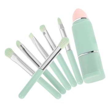 NOLITOY Essential Makeup Brush Collection - Kit de viaje de 8 piezas, cerdas suaves para sombra de ojos, rubor, base suave para pieles sensibles