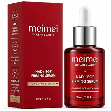 MEIMEI Suero reafirmante, suero coreano Beauty NAD+ para rostro y cuello