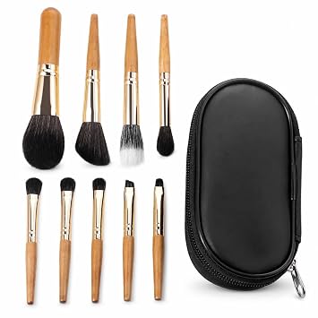 9 Piece Nylon eup Brush Set with Bag