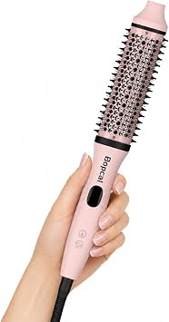 Bopcal Cepillo redondo calentado de doble voltaje, 1.5 "cepillo térmico