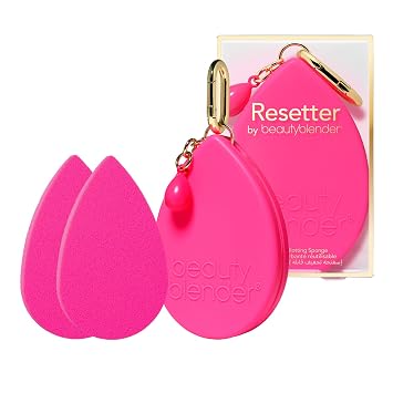 Beautyblender Resetter - Juego de 2 esponjas de maquillaje reutilizables | Secador facial absorbente de aceite para piel grasa, elimina el brillo sin manchar el maquillaje | Secantes de espuma