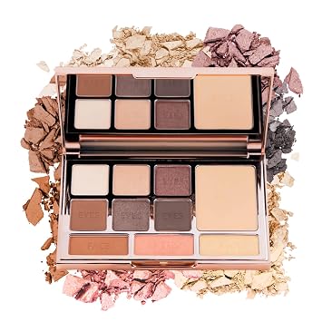 LUMINESS Face Time Essentials Paleta Facial – Incluye bronceador, rubor, iluminador, polvo facial y 6 sombras de ojos, paleta de maquillaje altamente pigmentada y de larga duración – Suave como la