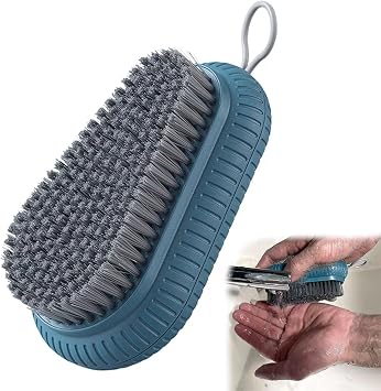 VWMYQ Cepillo de uñas resistente, cepillo de limpieza de uñas, cepillo de limpieza de manos y uñas para hombres y mecánicos (cepillo de lavado a mano, azul)