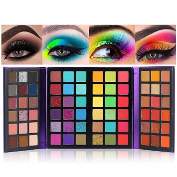 72 Colors Ultra Secret Eyeshadow Palette, 4 In 1 Color Board Matte Shimmer