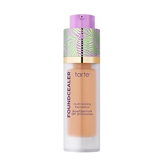 tarte Babassu Foundcealer Base Dewy - Protector solar SPF 20 de amplio espectro, base y corrector en 1 con SPF, maquillaje vegano para el cuidado de la piel con cobertura media radiante modulable