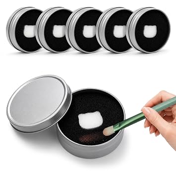 Esponja limpiadora de brochas de maquillaje, portátil, tamaño de viaje
